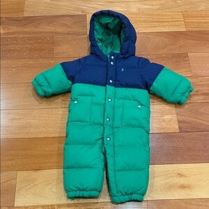 Polo Ralph Lauren color-block‎ puffer Insulated snowsuit size 9m